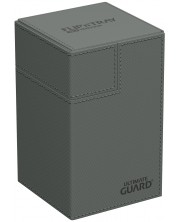 Κουτί για κάρτες Ultimate Guard Flip`n`Tray 100+ XenoSkin - Monocolor Grey (100+τεμ) -1